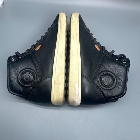 Ecco Soft 7 Mens 7 Black Leather Sneakers Lace-Up High Top Round Toe Casual main image 10